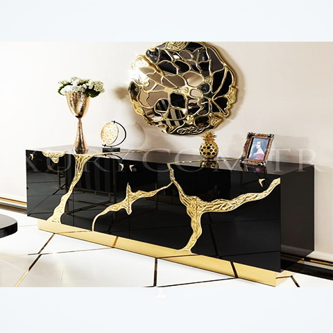 Black and gold console table